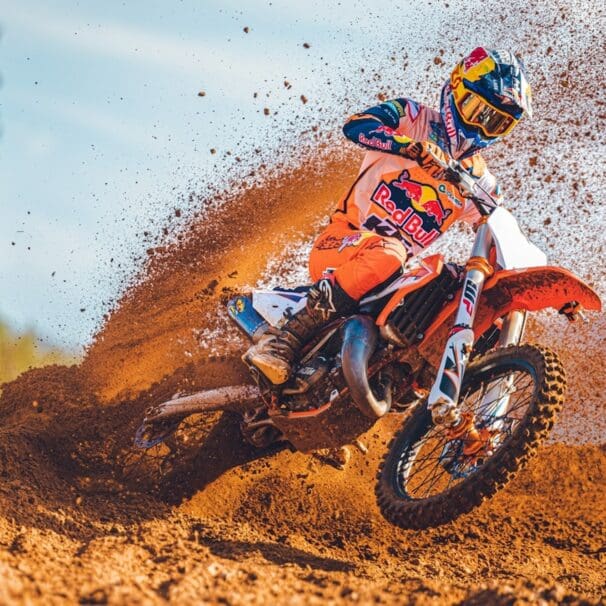 KTM's motocross range doing what they do best. Media sourced from KTM.