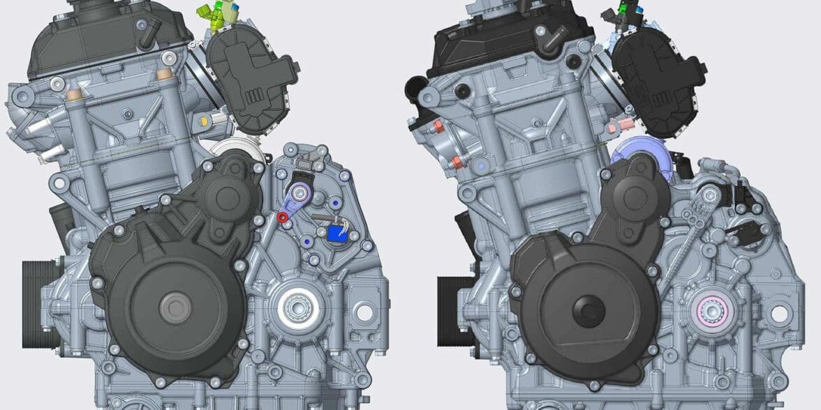 A view of the registration designs for KTM's larger-capacity engine. Media sourced from CycleWorld.