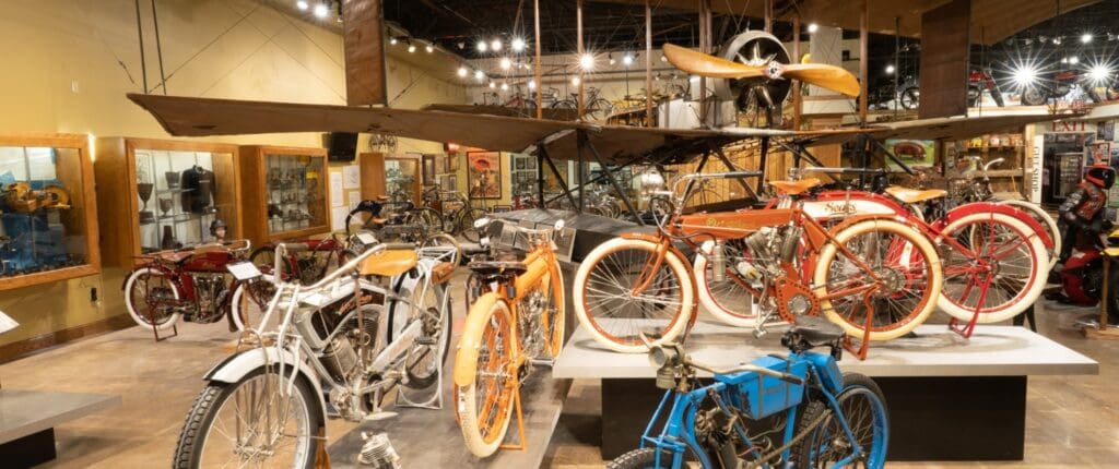 A view of the Iowa National Motorcycle Museum. Media sourced from the National Motorcycle Museum's website. 