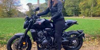 BikerKaz wearing Oxford Beckley Ladies Jacket