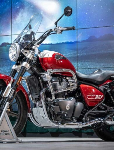 Royal Enfield's Super Meteor 650. Media sourced from Motorcycle Cruiser.
