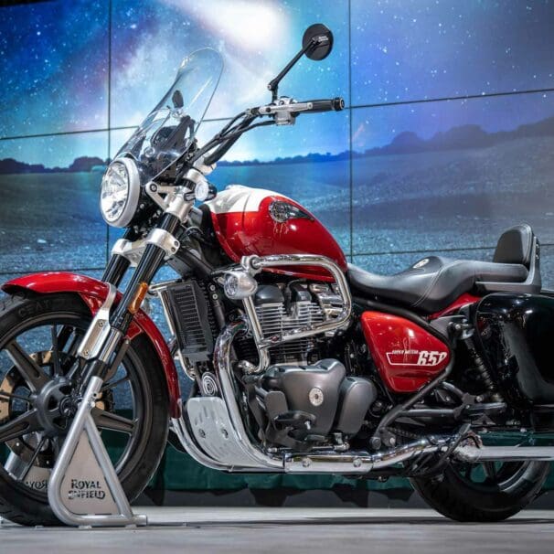 Royal Enfield's Super Meteor 650. Media sourced from Motorcycle Cruiser.