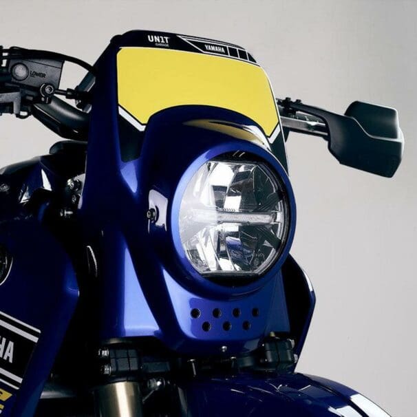 Yamaha's Ténéré 700 with Unit Garage's Retro Custom Kit. Media sourced from VisorDown.