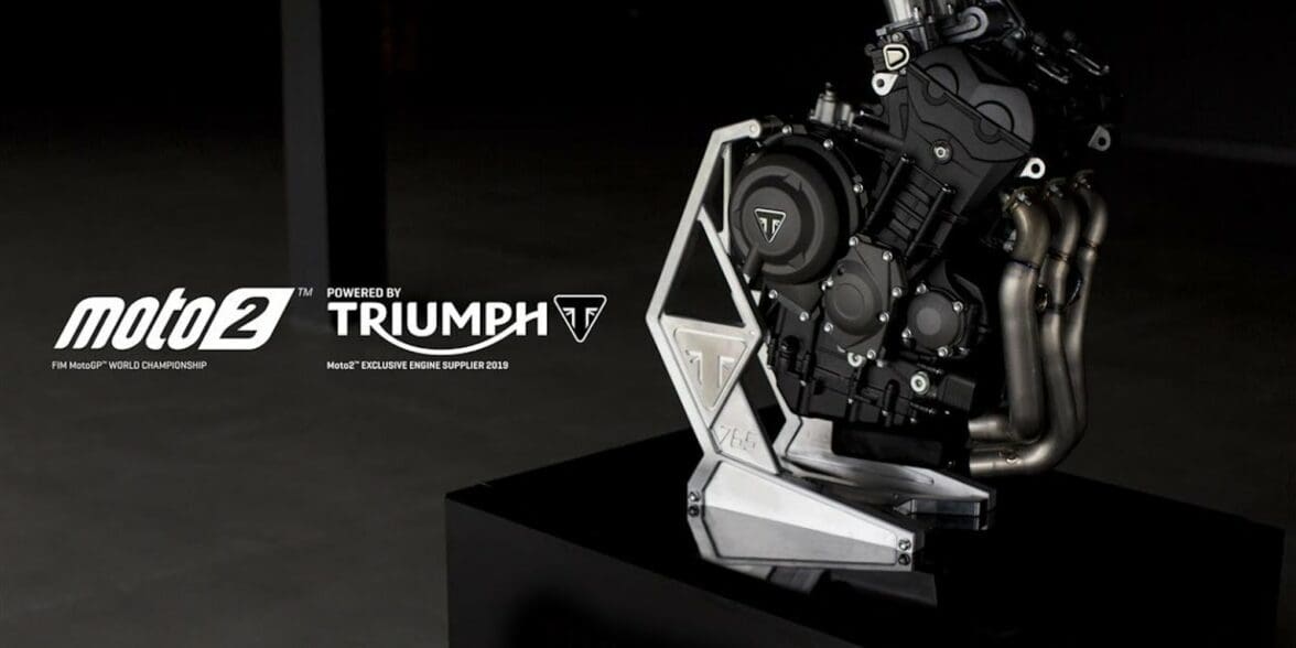Triumph's Moto2 engines, which will soon carry E40 bio-fuel, followed shortly thereafter with E100. Media sourced from CycleWorld.