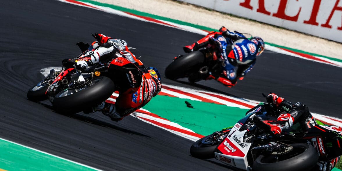 A view of WorldSBK racers doing what they do best on the twisties. Media sourced from WorldSBK.
