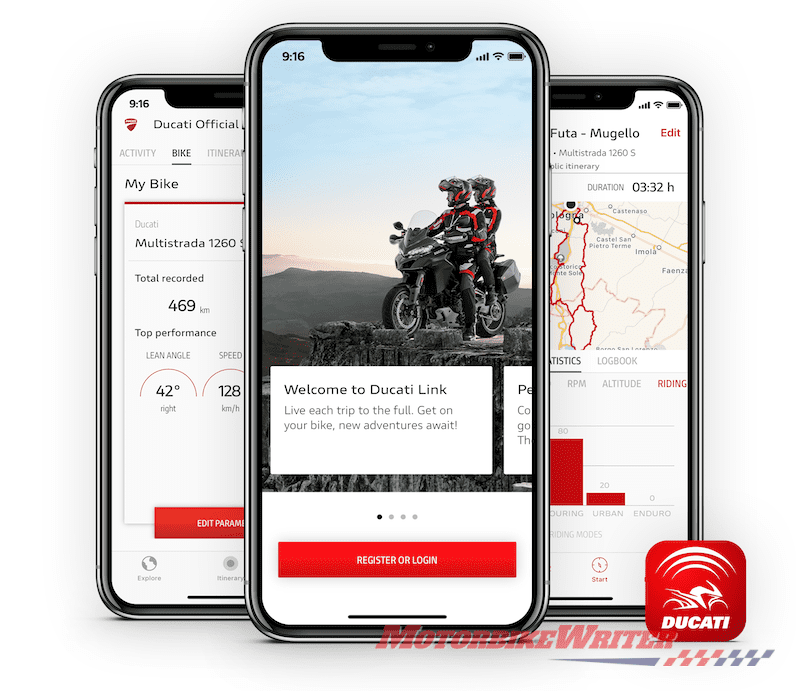 Ducati Link App touring apps