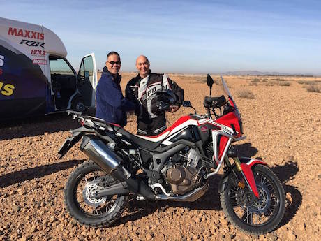 Laura Csortan and Christophe Barriere-Varju in "Riding Morocco: Chasing the Dakar” on TV