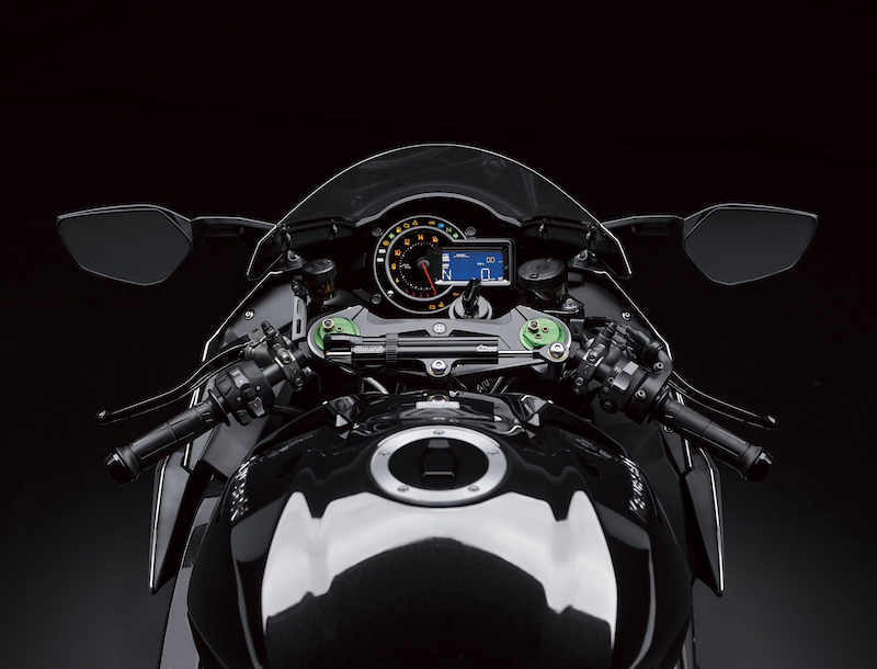 Kawasaki Ninja H2 with lean angle sensor