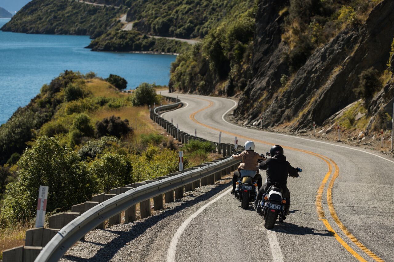 BMX and mountain bike racing couple Barry Nobles of the USA and Aussie Olympian Carline Buchanan share a passion for two wheels that extends to their Harleys.