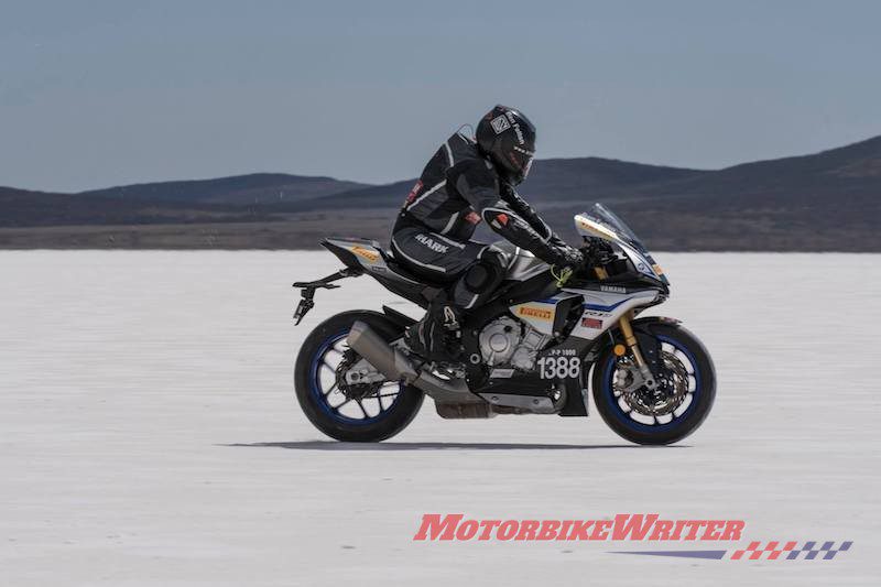 Blind Aussie rider Ben Felten is this weekend going for the Guinness World Record of 265.33km/h (164.87mph) for a blind rider at the World Speed Trials at Lake Gairdner. wheels