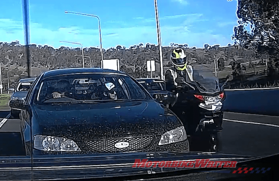 Police seek riders in lane filtering incidents call