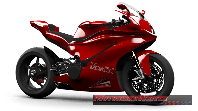 All images courtesy: www.mondialmoto.it Mondial V5 superbike bizarre