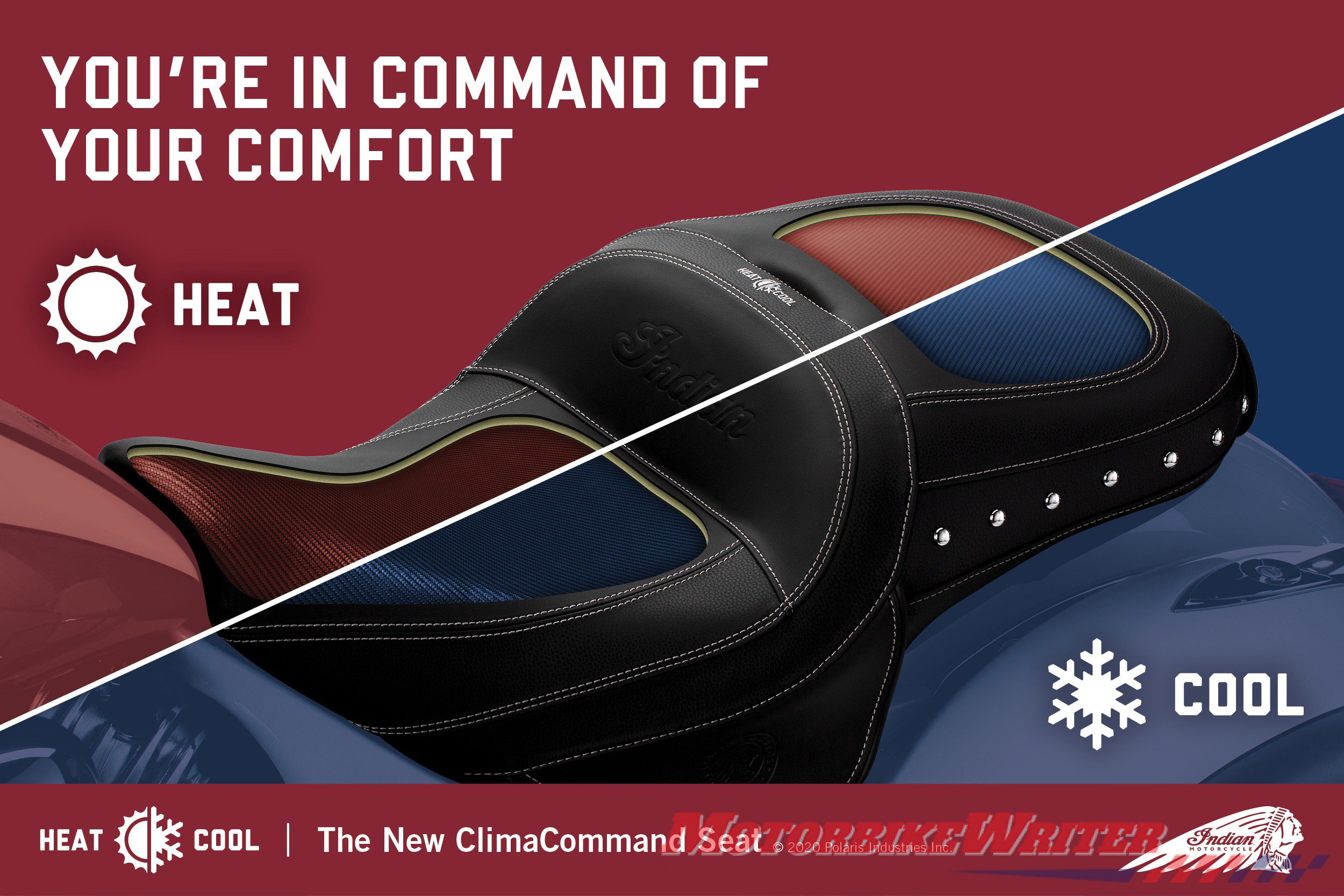 Indian Motorcycle develops hot/cold seat