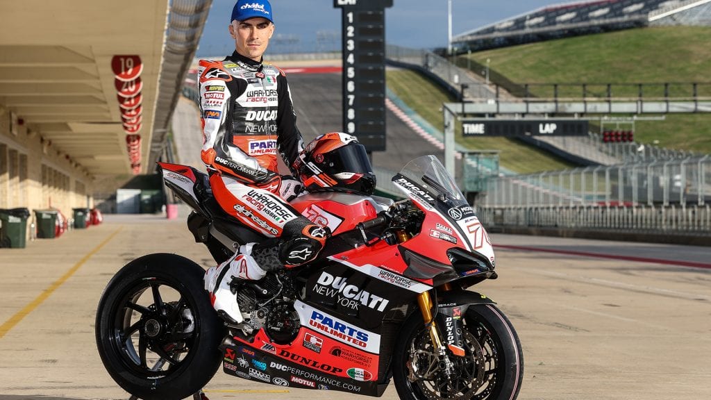 Loris Baz on his Ducati machine