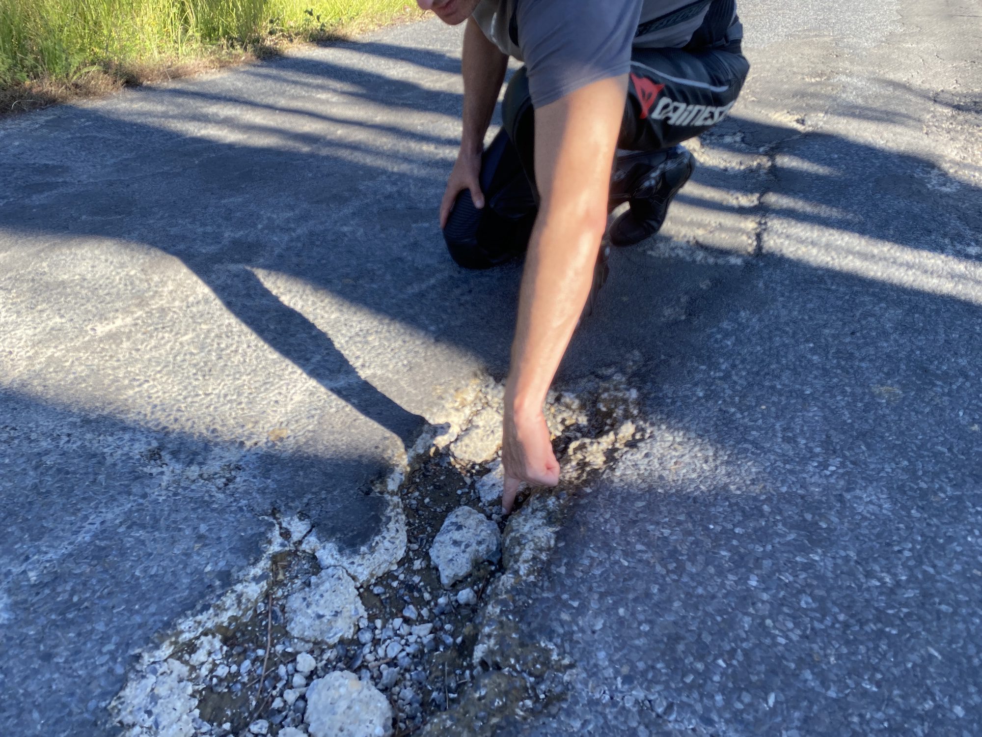 tyre puncture pothole ruts roadworks