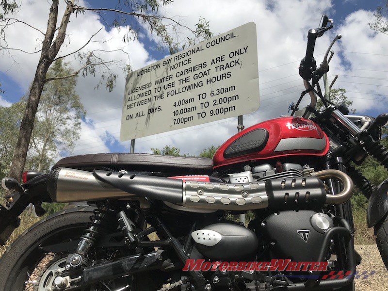 Road names motorcycles Triumph Street Scrambler machismo