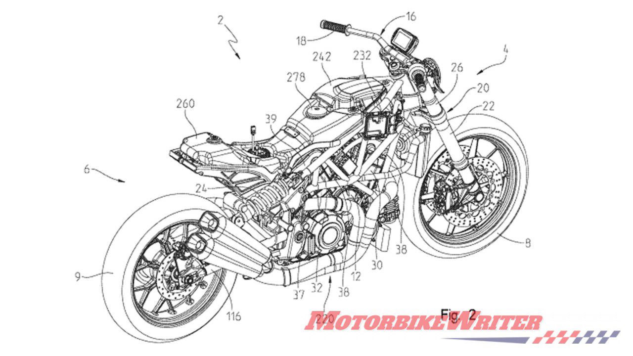 Indian FTR 1200 patent drawings growl