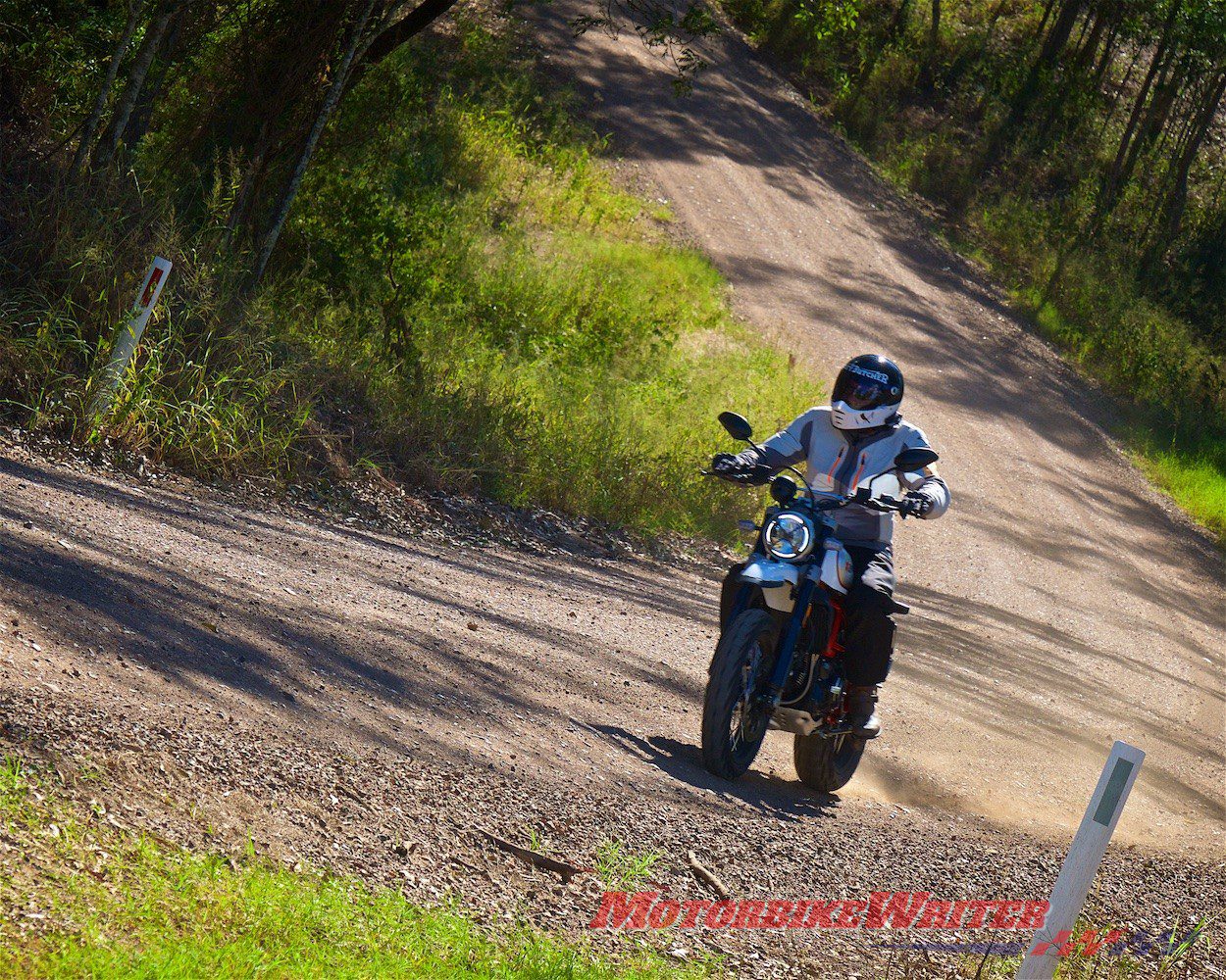 Scrambler Ducati Desert Sled country road