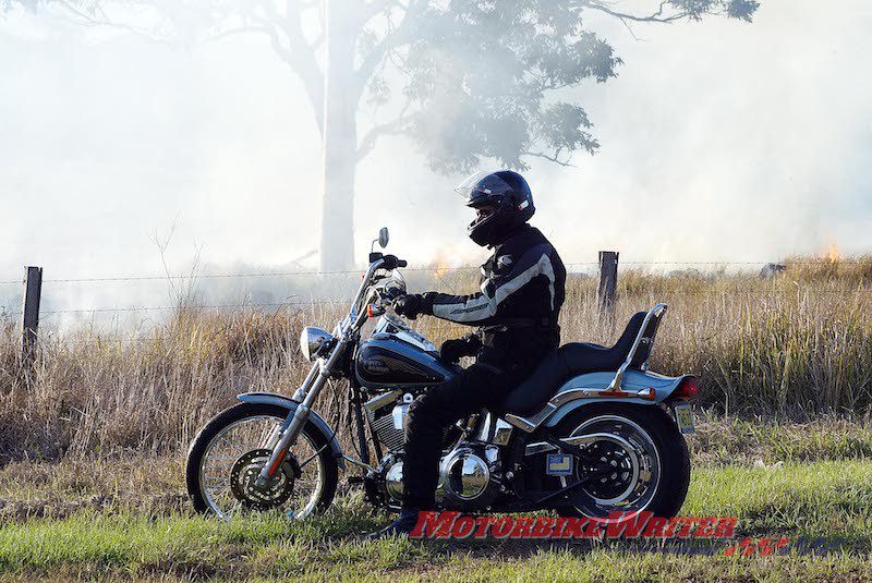 Bushfires Harley Softail