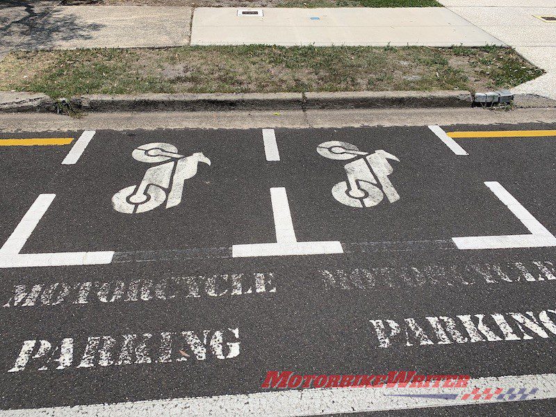 Motorcycle parking under siege park