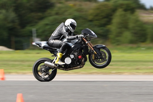 Egbert van Popta, Holland new World Wheelie Champion at 213mph at Elvington Airfield, Yorkshire, England Aug. 2016 (photo Phil Evans).JPG