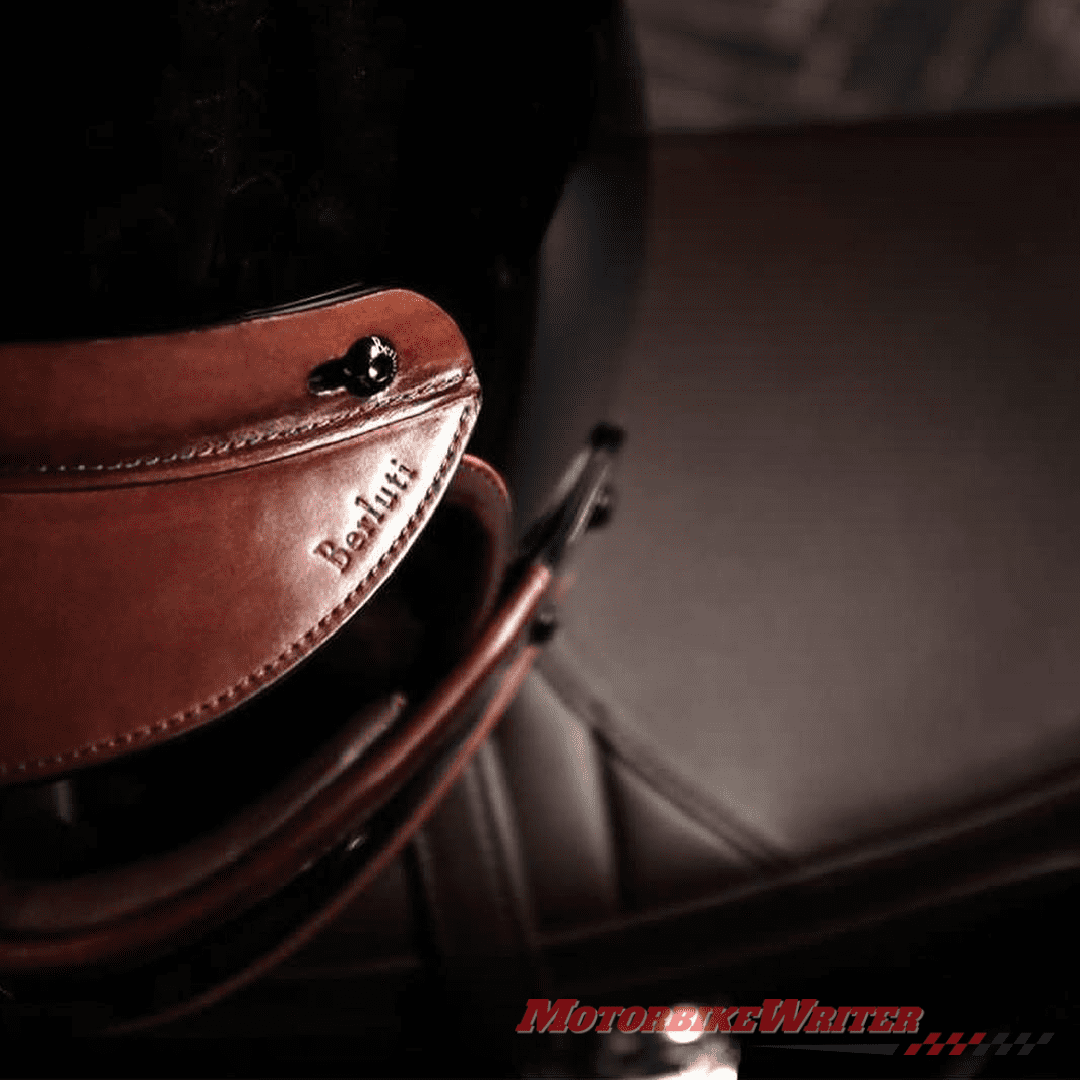 Veldt Berluti carbon and leather helmet