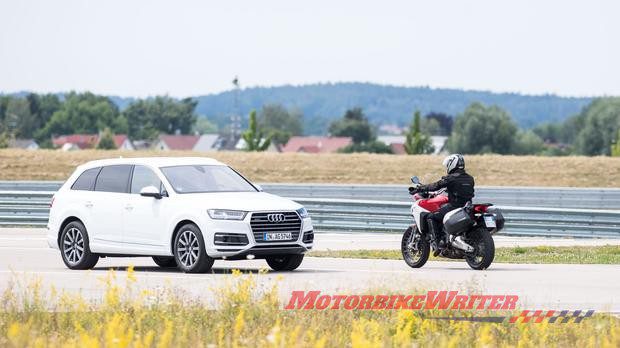 Ducati and Audi demonstraties V2X radar limiters