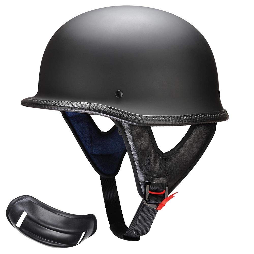 Rodia Gloss Black German Motorcycle Helmet – DOT Approved, Sizes XS To 3XL