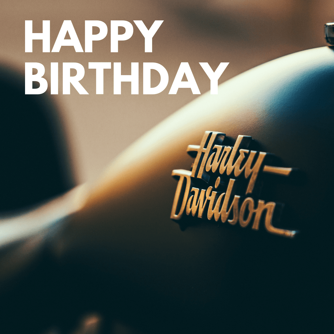 Harley Davidson happy birthday