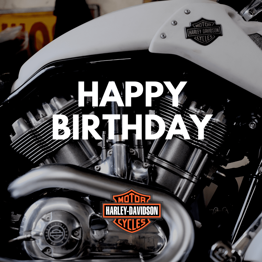 Clean Harley-Davidson Birthday Image