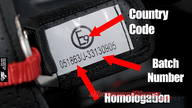 Helmet label sticker ECE 22.05