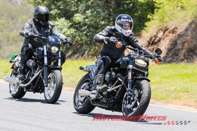 Harley-Davidson Fat Bob and Low Rider S at Champions Race Day Lakeside Park track day