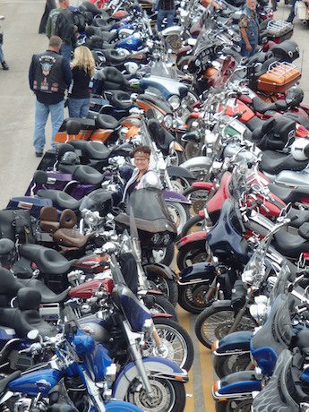 Parking motorcycles Sturgis rally