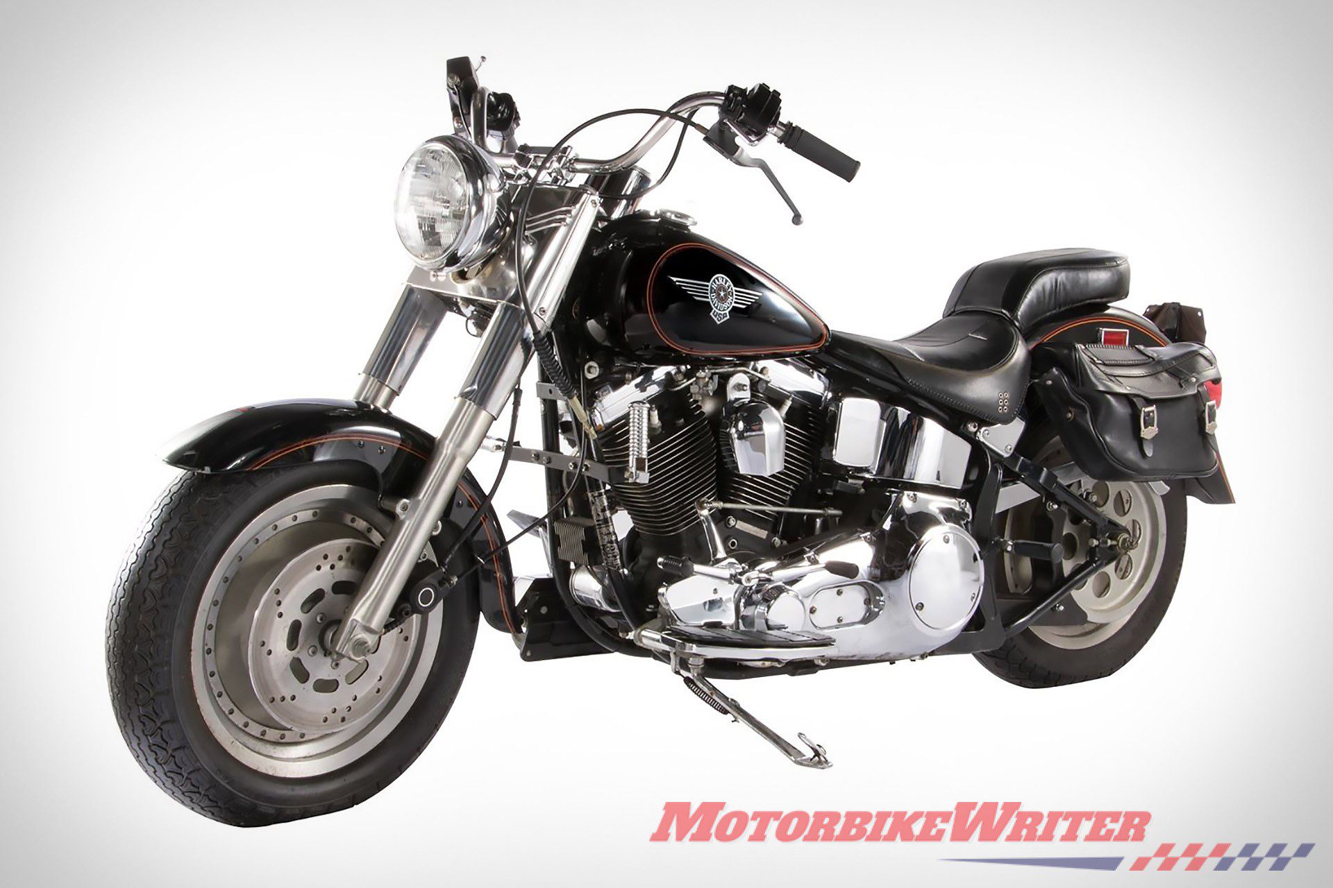 Terminator 2 Harley-davidson Fat Boy ridden by Arnold Schwarzenegger