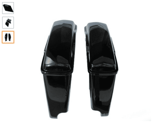 2 Extended Hard Saddlebags for Harley Davidson Touring Black Automotive