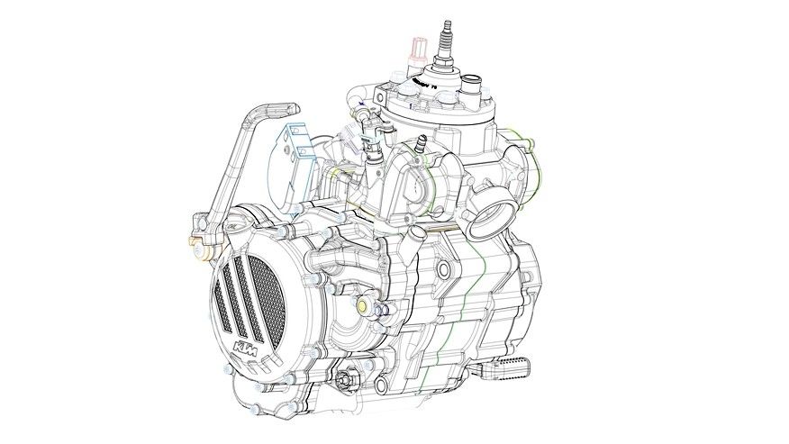KTM's two-stroke patent engineS
