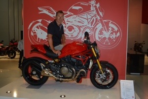 Brisbane Moto Expo Troy Bayliss on Ducati Monster 1200