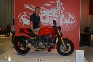 Brisbane Moto Expo Troy Bayliss on Ducati Monster 1200