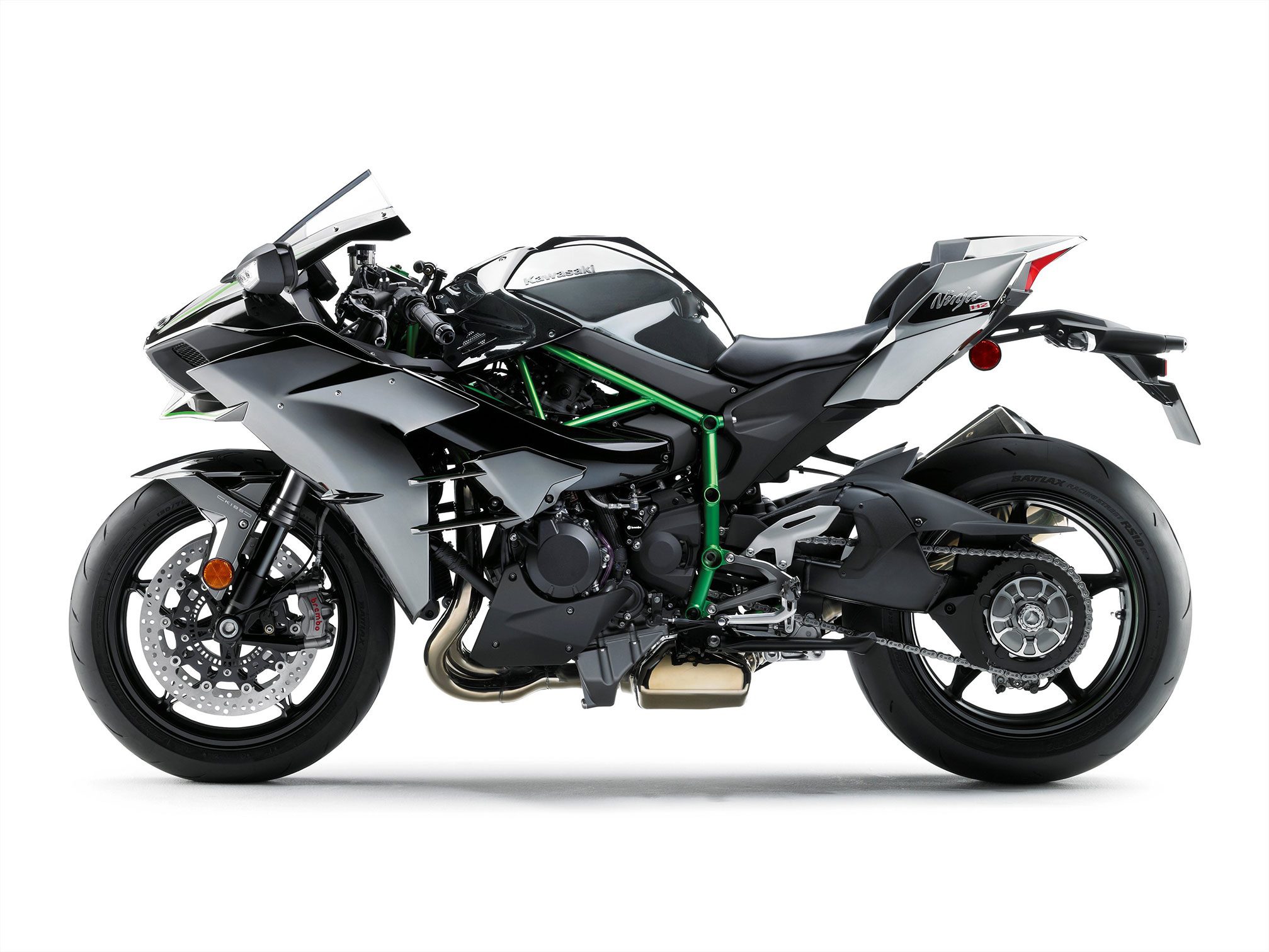 2015 Kawasaki H2 Side View Studio Shot