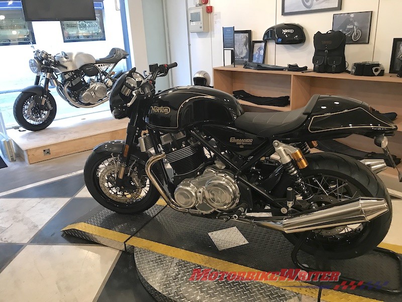 Norton Motorcycles in Beak St, London levis tweet