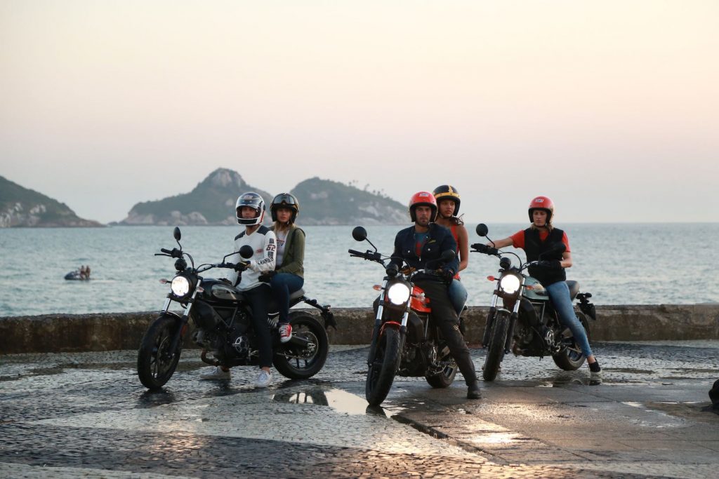 A view of riders enjoying a trip on the twisties