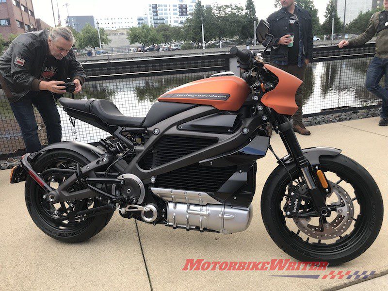 Electric Harley-Davidson LiveWire leads parade