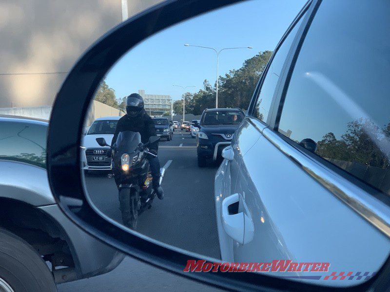 lane filter filtering splitting traffic commute commuting congestion Brisbane