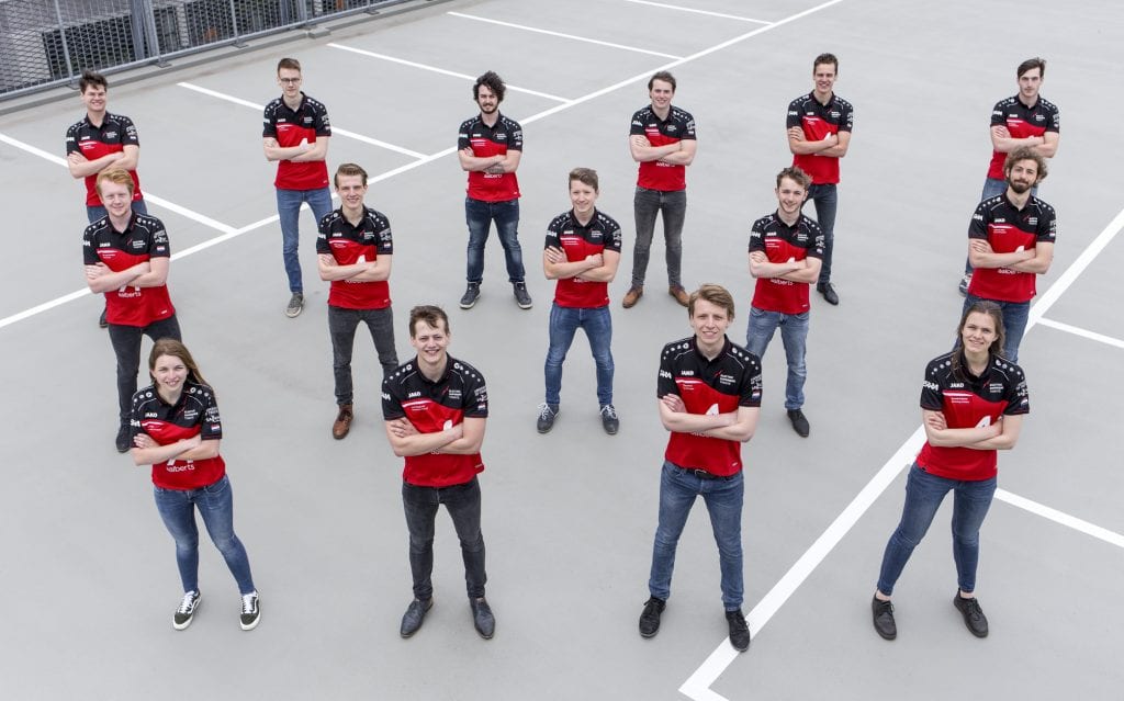 a group of university students that make up Electric Superbike Twente: A racing team dedicated to bringing energy efficiency to the track.