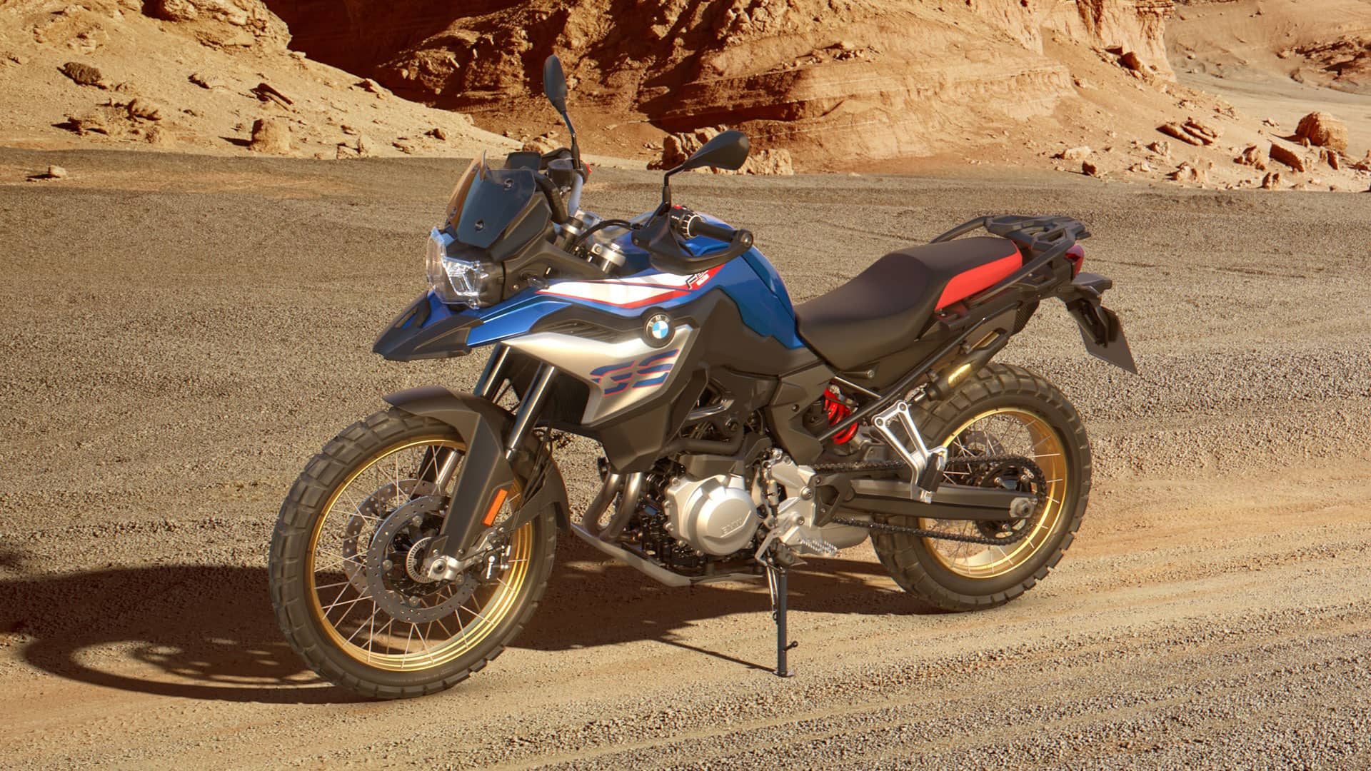 2021 BMW F 850 GS Parked On A Desert Trail