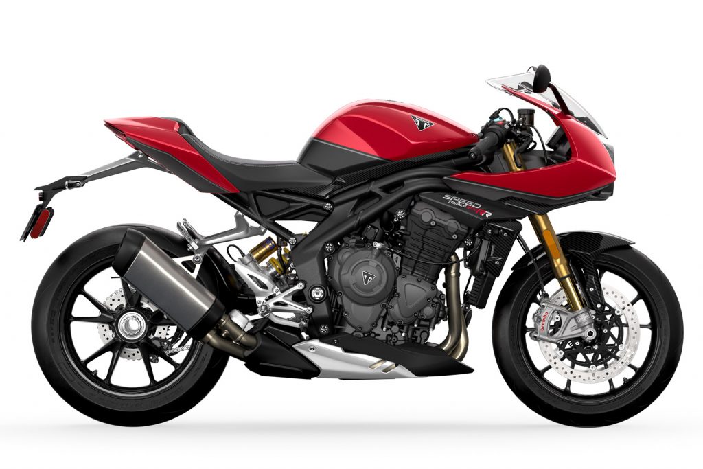 A side view of the Triumph Speed Triple RR