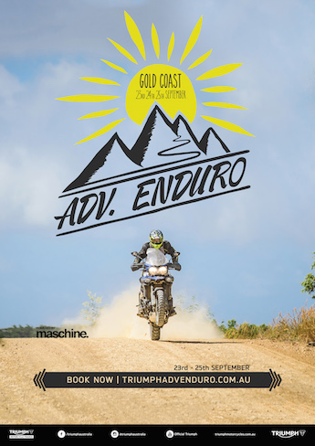 Triumph Australia presents ADV. Enduro Powered by Maschine, a three day adventure ride 23 – 25 September straddling the NSW / QLD border through iconic Australian riding terrain.