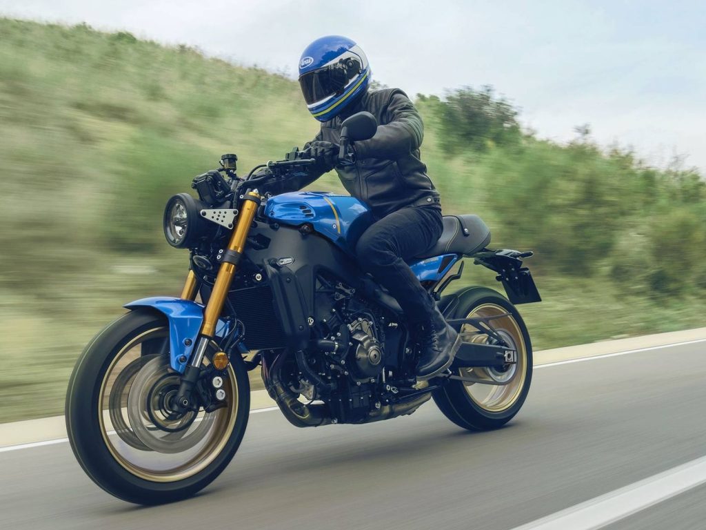 A Yamaha XSR900 in the bid to bring awareness of an upcoming A2-compliant variant for Q4 of this year.