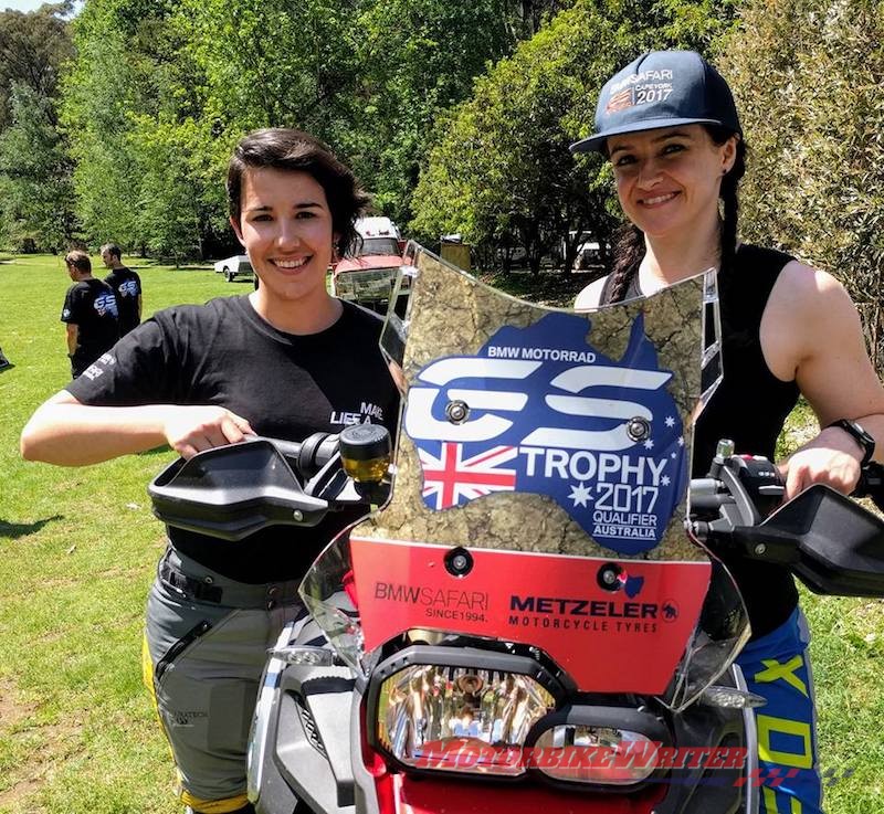 Female riders trial for GS Trophy blindfolded