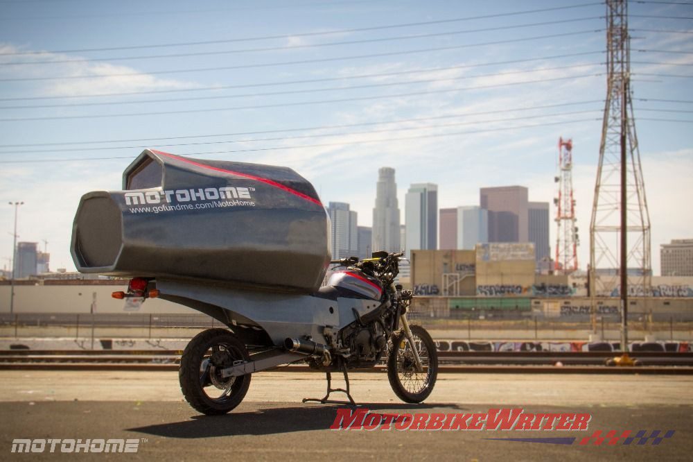 MotoHome RV motorcycle tent